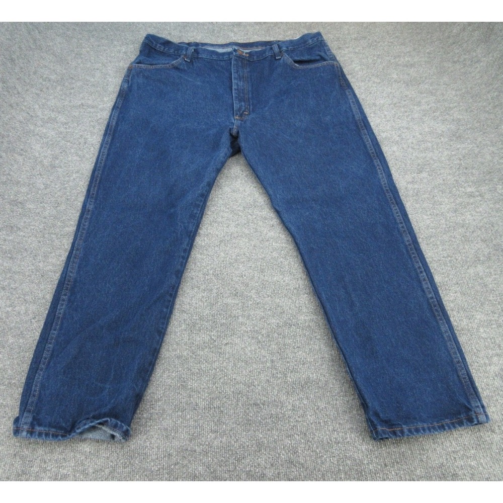 Rustler Mens Jeans Regular Fit Blue Denim Straight Leg 42x30